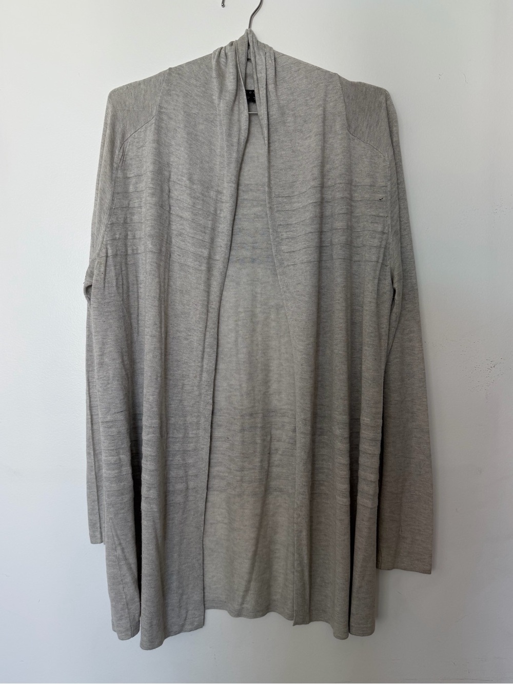 Theory Light Gray Open Front Cardigan